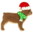 Ausstechform Weihnachts-Bulldogge 6cm