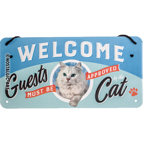 Hängeschild "Welcome Guests Cat"