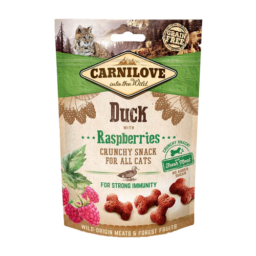 Carnilove Katze Crunchy Snack Duck with Raspberries 50g